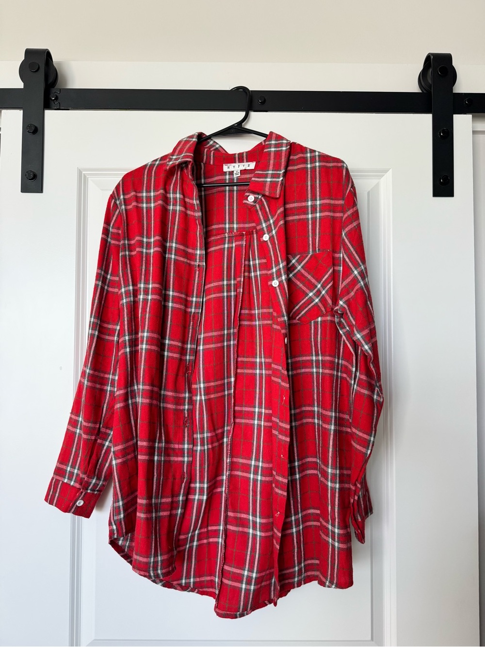 HYFVE Red Plaid Button-Up Shirt